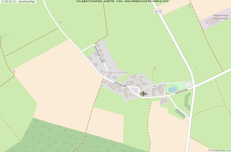 Karte Von Vilgertshofen Deutschland