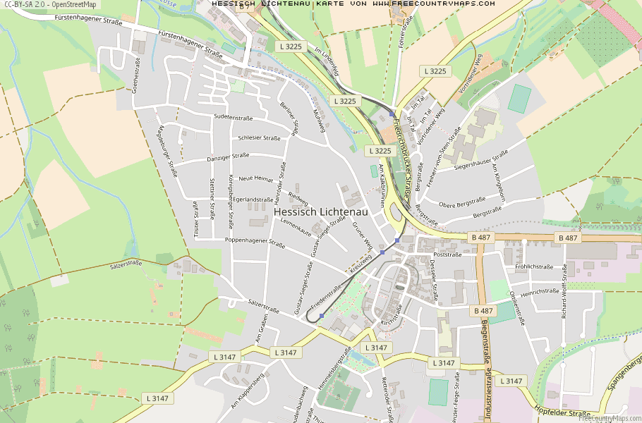 Karte Von Hessisch Lichtenau Deutschland