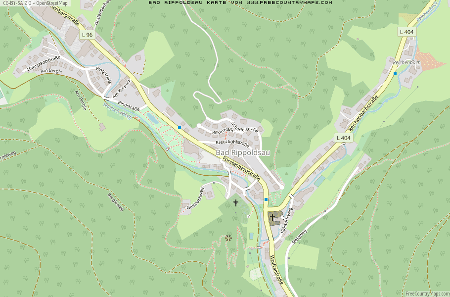 Karte Von Bad Rippoldsau Deutschland