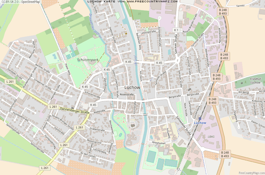 Karte Von Lüchow Deutschland