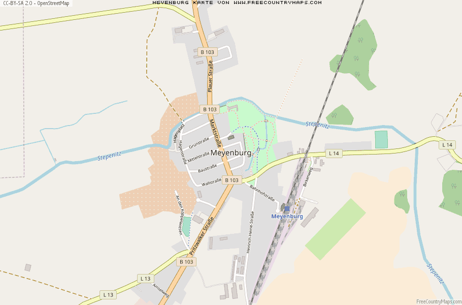 Karte Von Meyenburg Deutschland