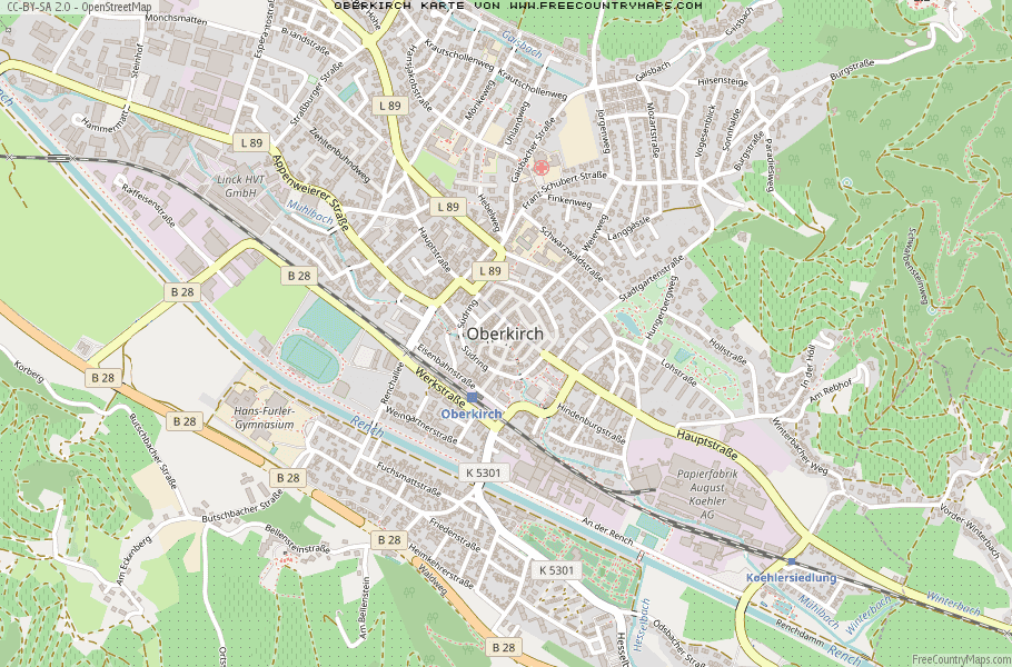 Karte Von Oberkirch Deutschland
