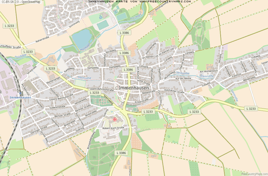 Karte Von Immenhausen Deutschland