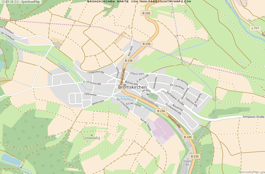 Karte Von Bromskirchen Deutschland