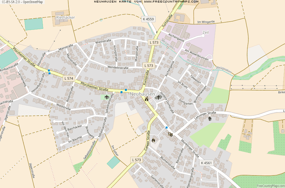 Karte Von Neuhausen Deutschland