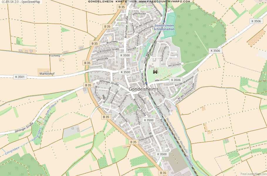 Karte Von Gondelsheim Deutschland