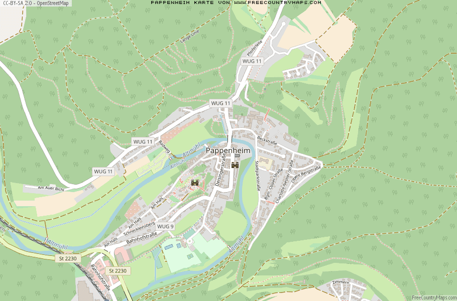 Karte Von Pappenheim Deutschland