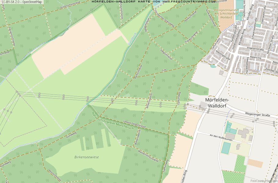 Karte Von Mörfelden-Walldorf Deutschland
