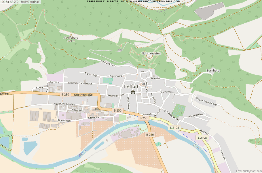 Karte Von Treffurt Deutschland