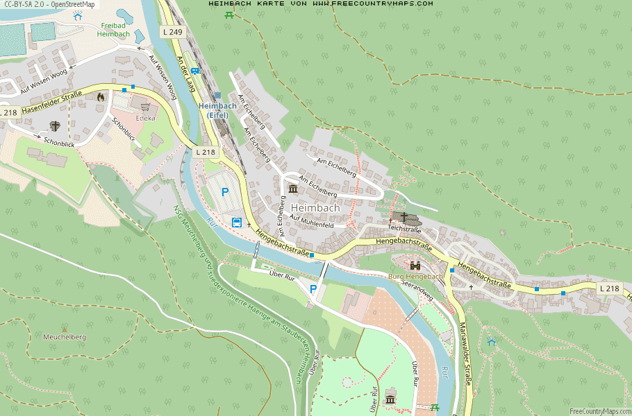 Karte Von Heimbach Deutschland