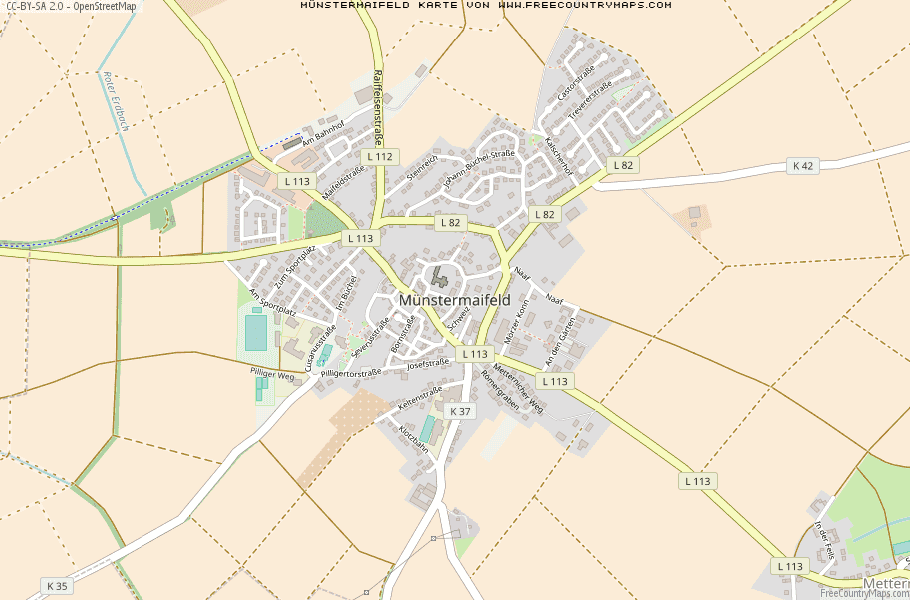 Karte Von Münstermaifeld Deutschland