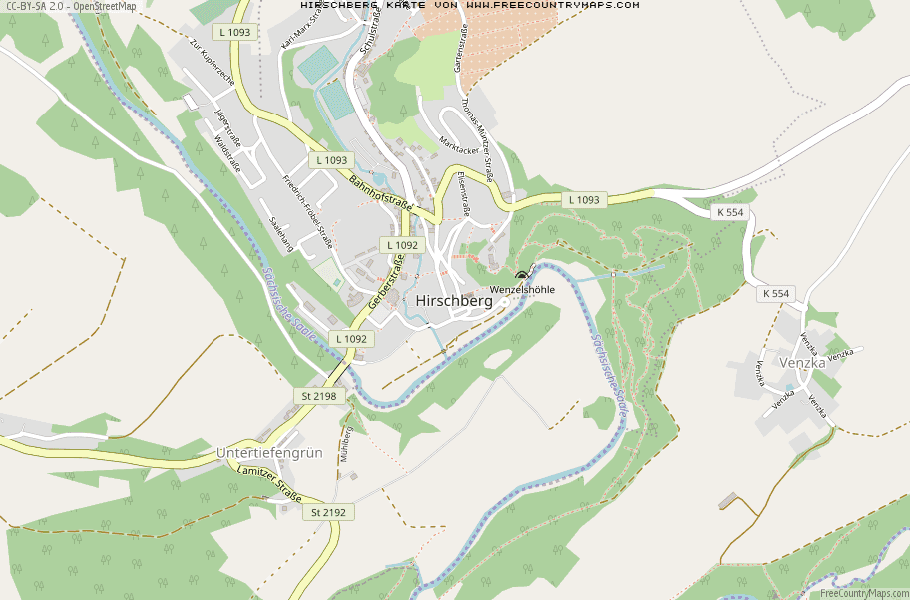 Karte Von Hirschberg Deutschland
