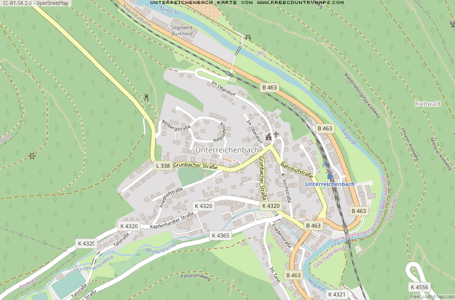 Karte Von Unterreichenbach Deutschland