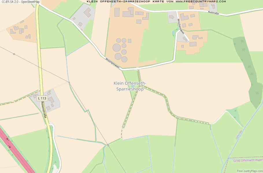 Karte Von Klein Offenseth-Sparrieshoop Deutschland