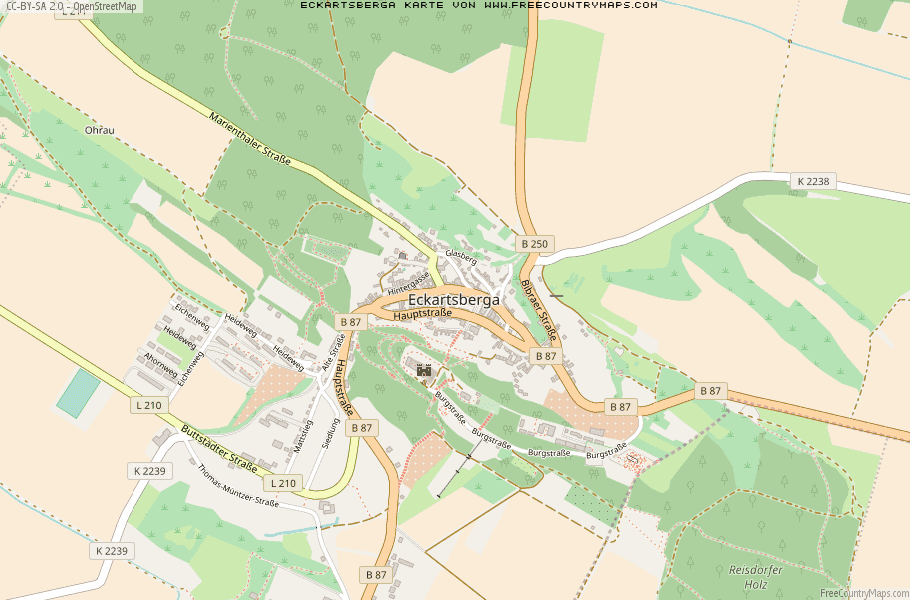 Karte Von Eckartsberga Deutschland