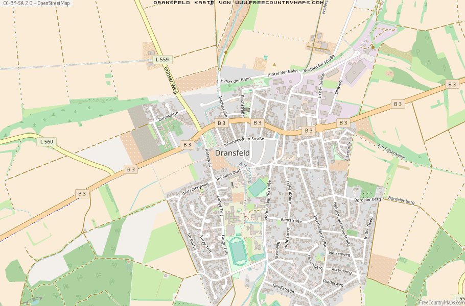Karte Von Dransfeld Deutschland