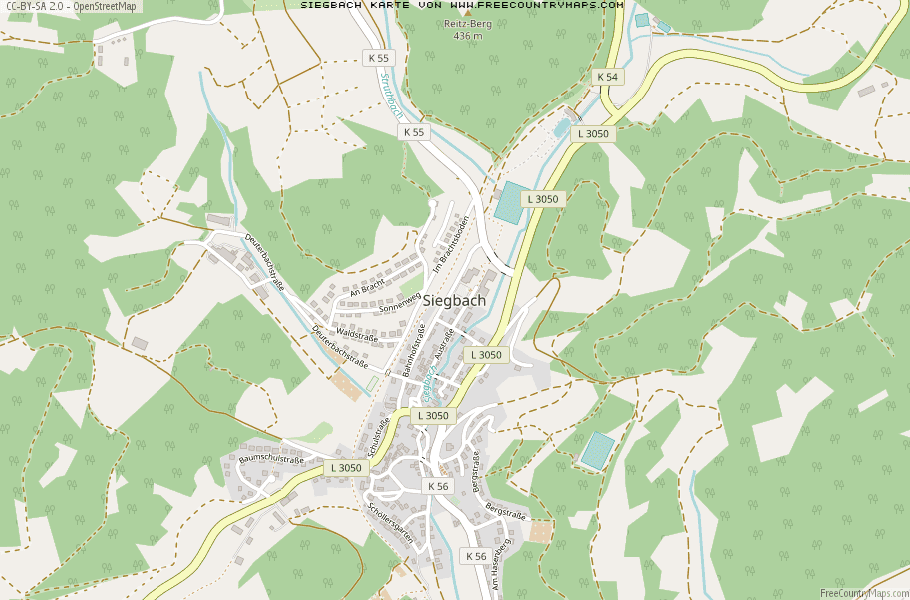 Karte Von Siegbach Deutschland