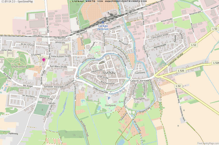 Karte Von Luckau Deutschland