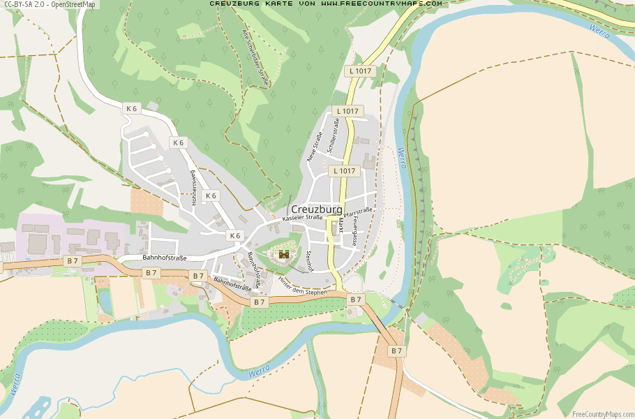 Karte Von Creuzburg Deutschland