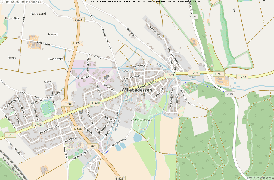 Karte Von Willebadessen Deutschland