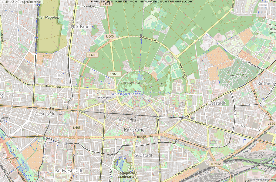 Karte Von Karlsruhe Deutschland