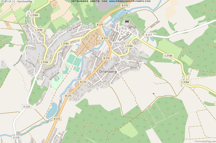 Karte Von Ortenberg Deutschland