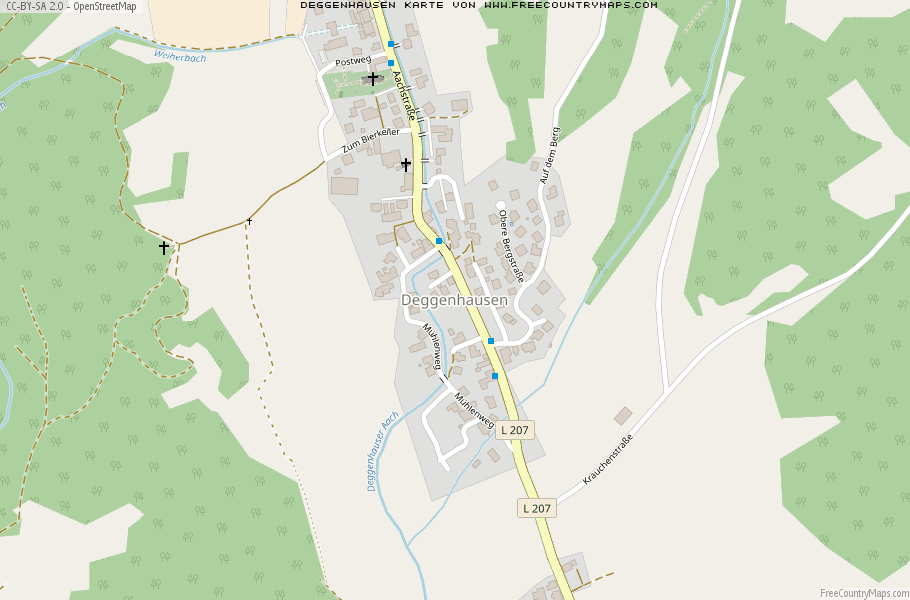 Karte Von Deggenhausen Deutschland