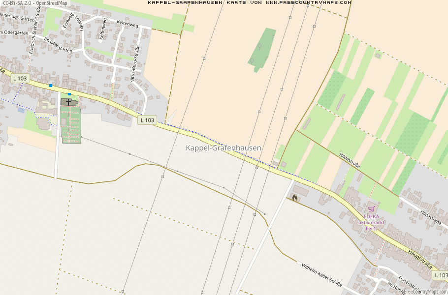 Karte Von Kappel-Grafenhausen Deutschland