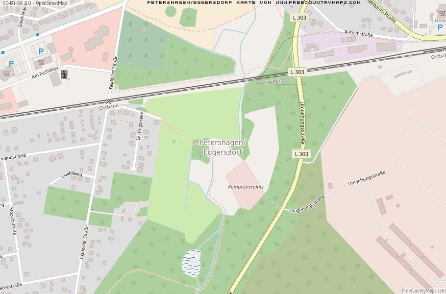 Karte Von Petershagen/Eggersdorf Deutschland