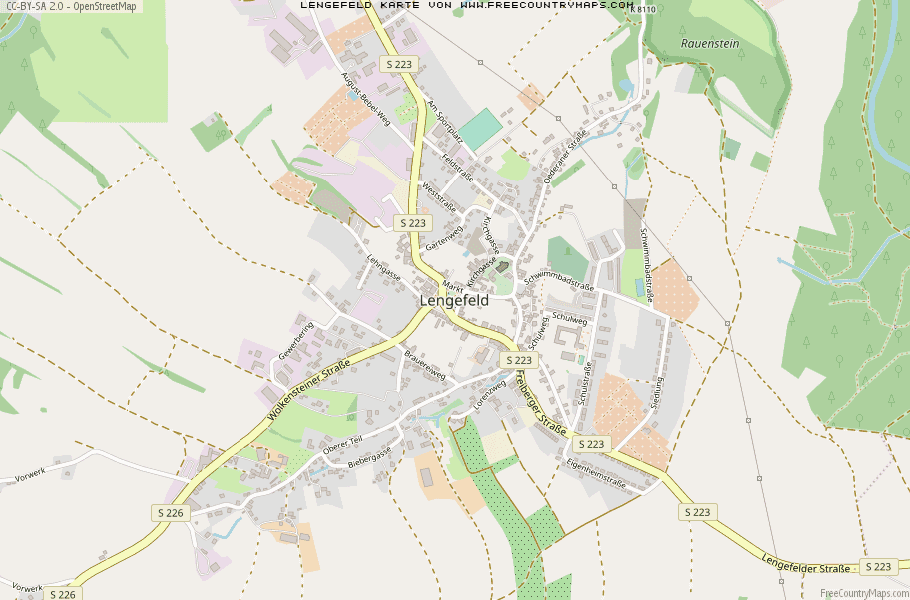 Karte Von Lengefeld Deutschland