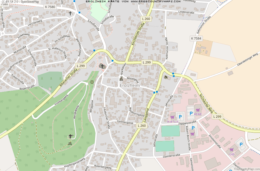 Karte Von Erolzheim Deutschland