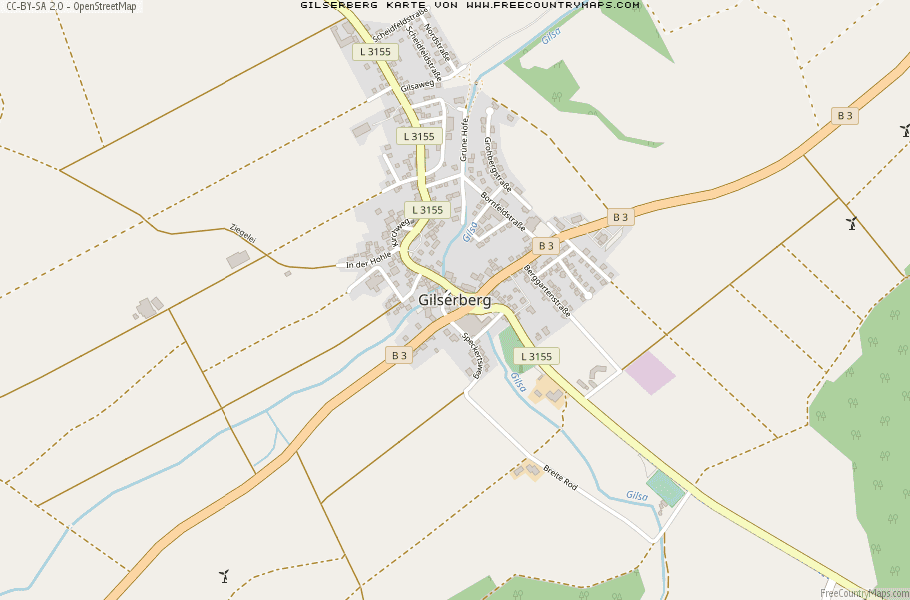 Karte Von Gilserberg Deutschland