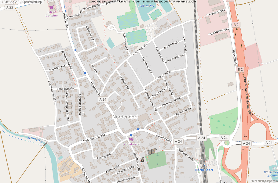 Karte Von Nordendorf Deutschland