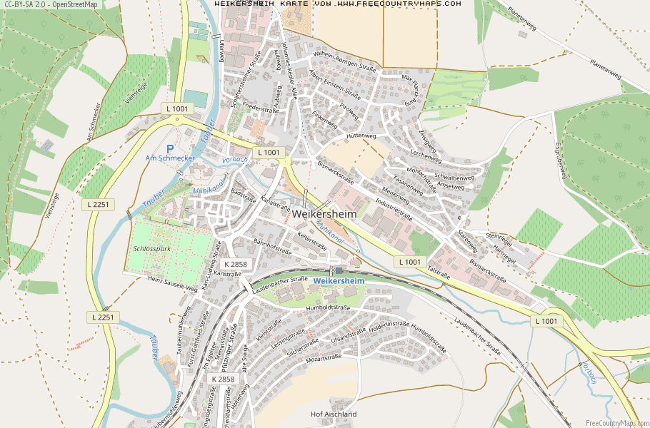 Karte Von Weikersheim Deutschland