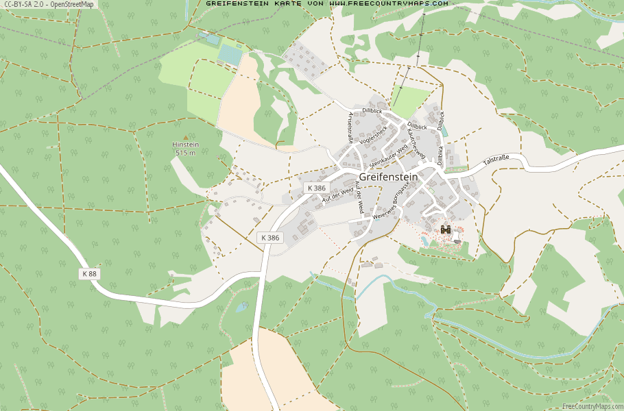Karte Von Greifenstein Deutschland