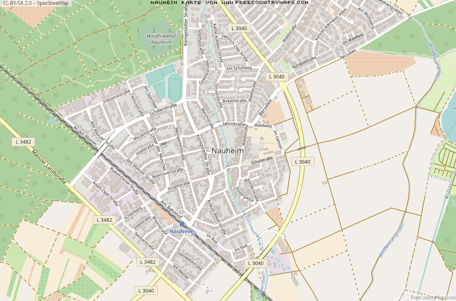 Karte Von Nauheim Deutschland