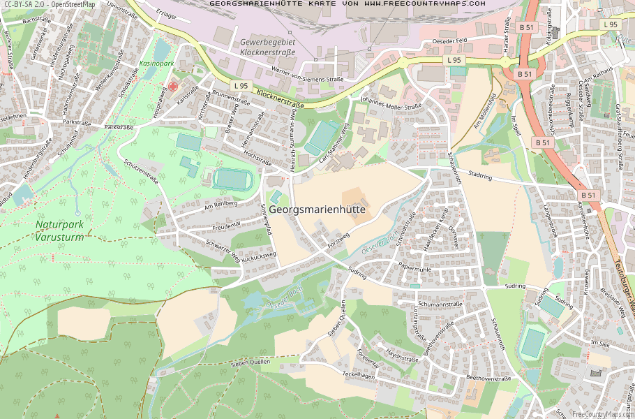 Karte Von Georgsmarienhütte Deutschland