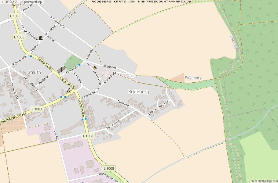Karte Von Rodeberg Deutschland