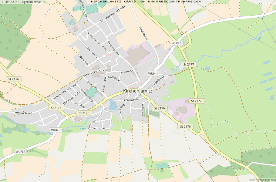 Karte Von Kirchenlamitz Deutschland