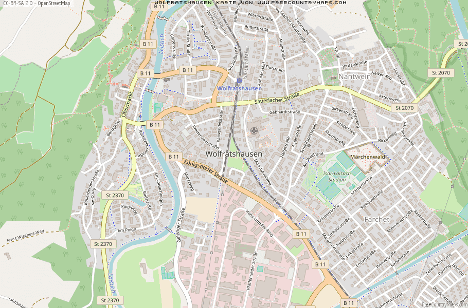 Karte Von Wolfratshausen Deutschland