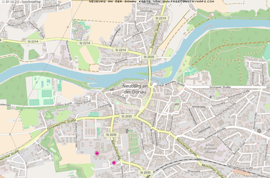 Karte Von Neuburg an der Donau Deutschland