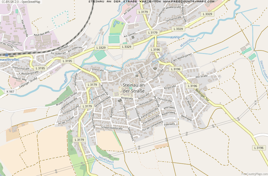 Karte Von Steinau an der Straße Deutschland