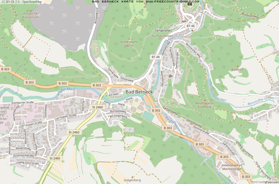 Karte Von Bad Berneck Deutschland