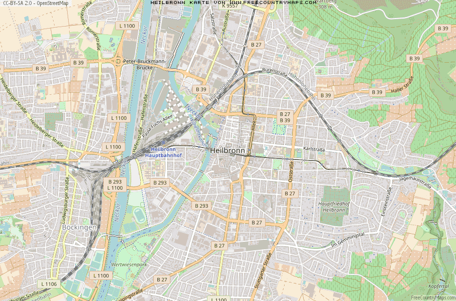 Karte Von Heilbronn Deutschland