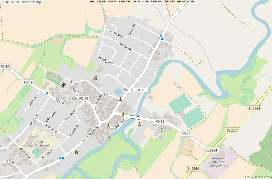Karte Von Hallerndorf Deutschland