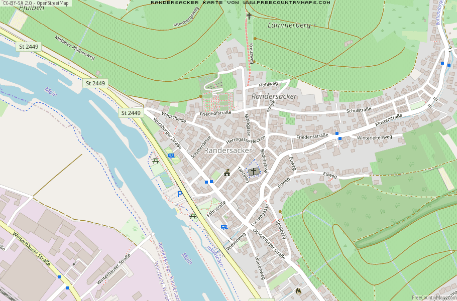 Karte Von Randersacker Deutschland