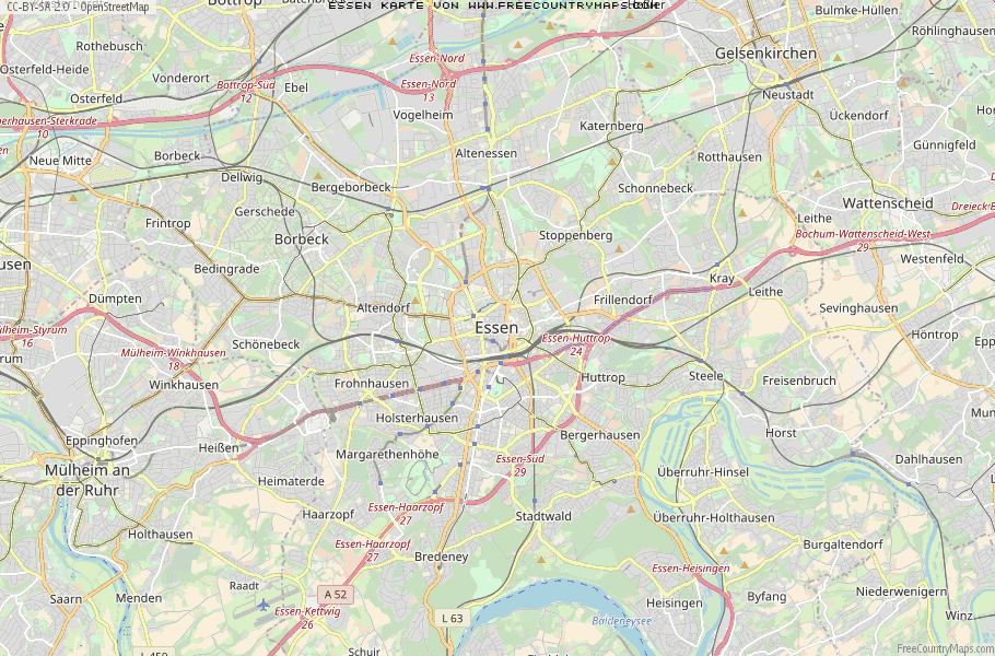 Karte Von Essen Deutschland