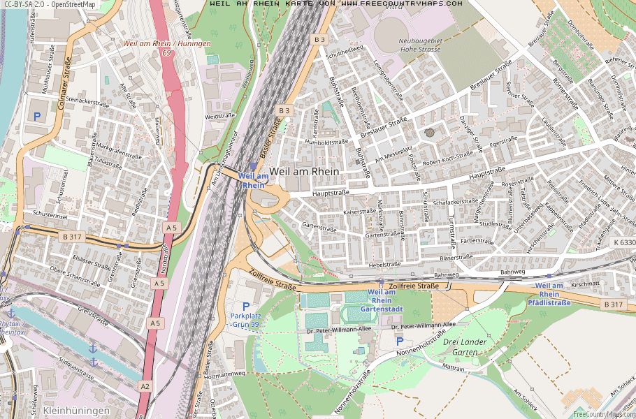 Karte Von Weil am Rhein Deutschland