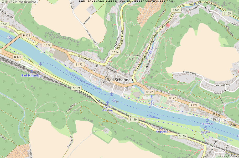 Karte Von Bad Schandau Deutschland