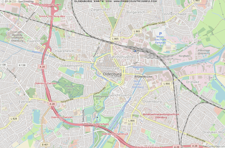 Karte Von Oldenburg Deutschland